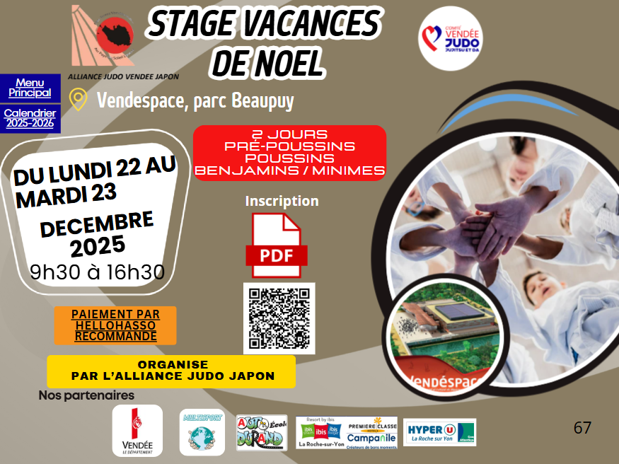 STAGE SPORTIF PRE POUSSINS POUSSIN BENJAMINS  MINIMES 2 jours Vendespace