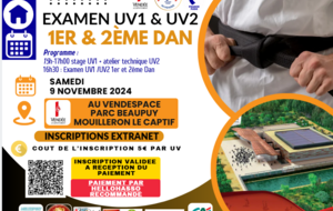 EXAMEN UV1 / UV2 1ER ET 2ÈME DAN