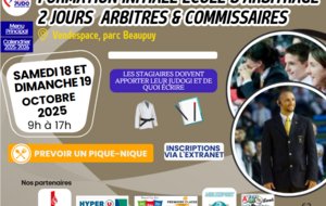 Formation initiale / école d'arbitrage arbitres et commissaires 2 jours