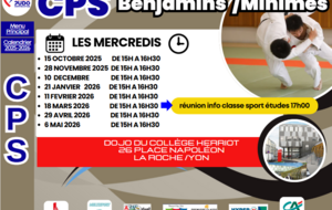 CPS BENJ/MIN 15h00-16h30 dojo collège Herriot