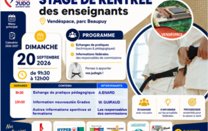 Stage de rentrée 85 des enseignants Dimanche 20 septembre