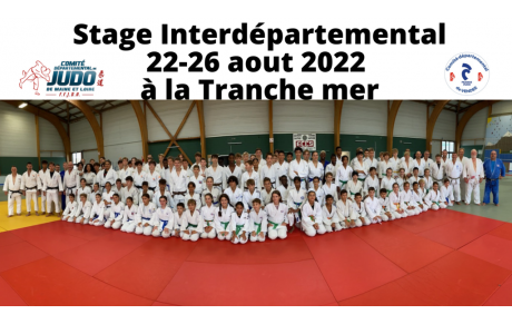 Stage Interdépartemental du 22 au 26 aout 2022 à la Tranche sur Mer