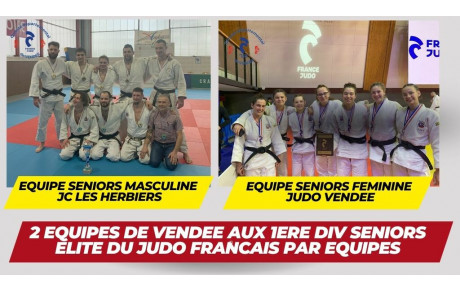 2 équipes de Vendée aux 1ere div seniors Elite du judo Français par équipes